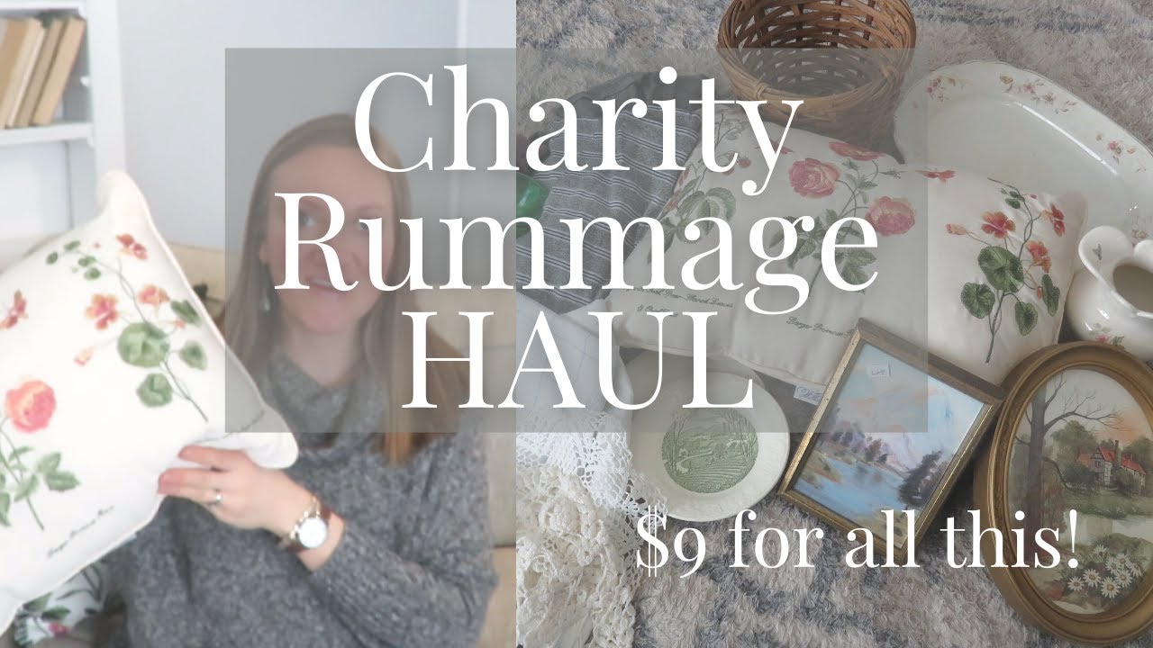 Huge Charity rummage haul! | Finding so much for only $9 | Vintagewares & more Spring like decor
