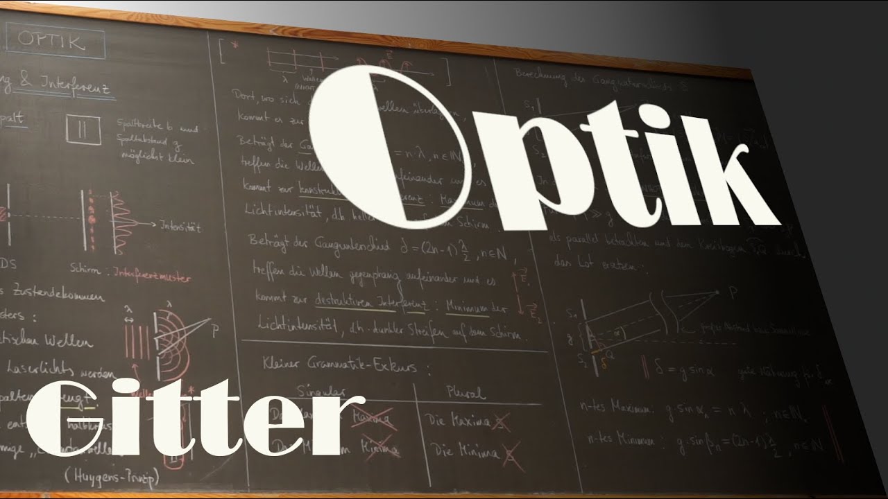 Physik LF / Video Optik4: Beugung und Interferenz am Gitter