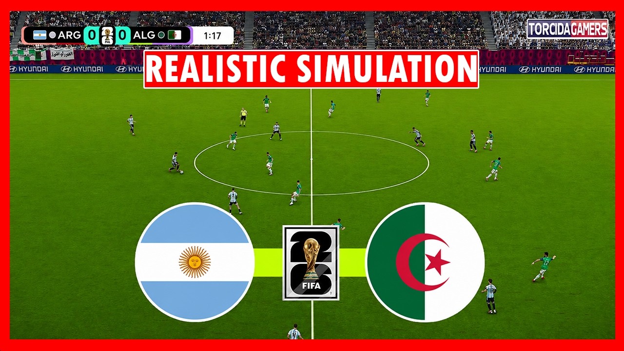 🔴Argentina vs Algeria LIVE | World Cup 2026 | Full Match Streaming | Video Game Simulation
