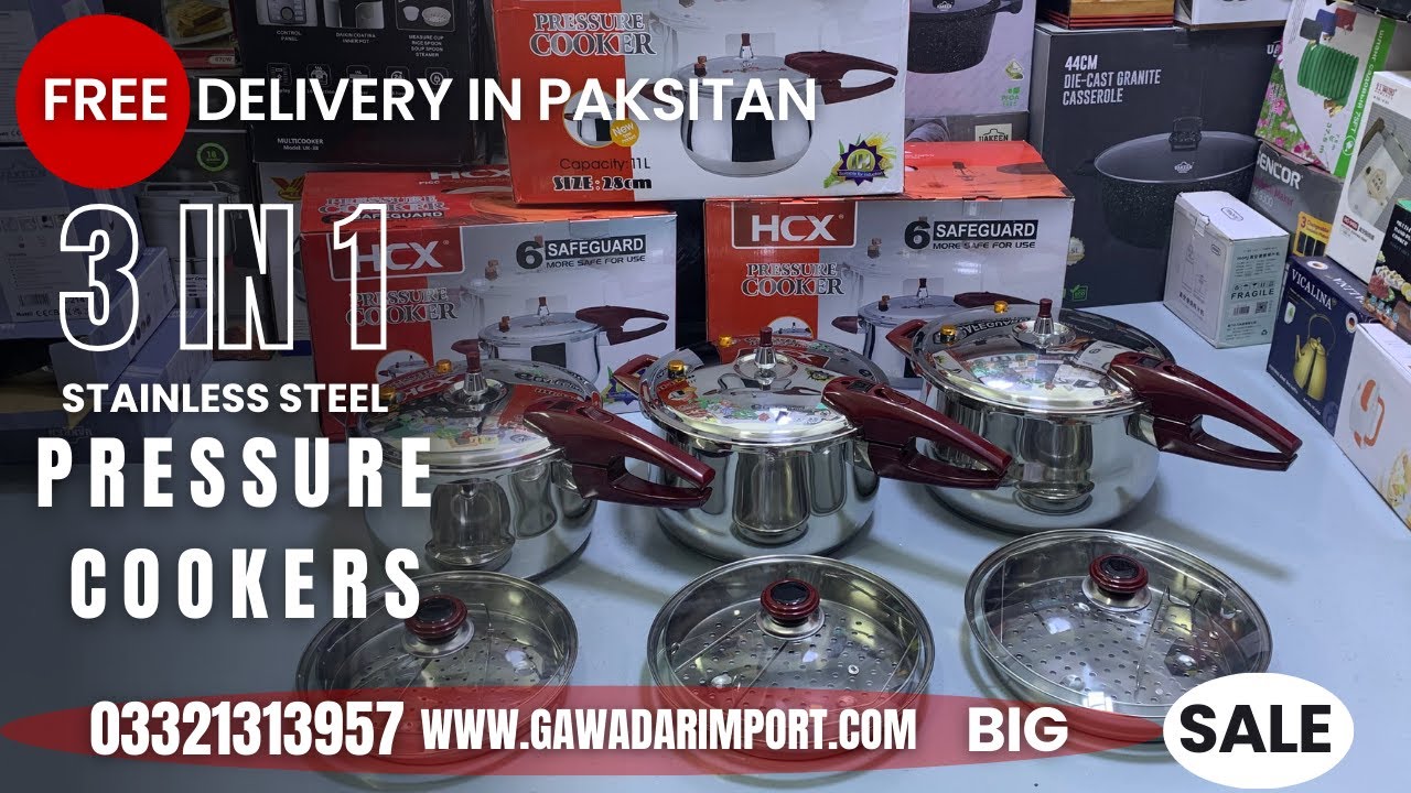 HCX Safeguard 3 in 1 Pressure Cookers | KitchenAid Build For Durability , Speed and Healthy Cooking