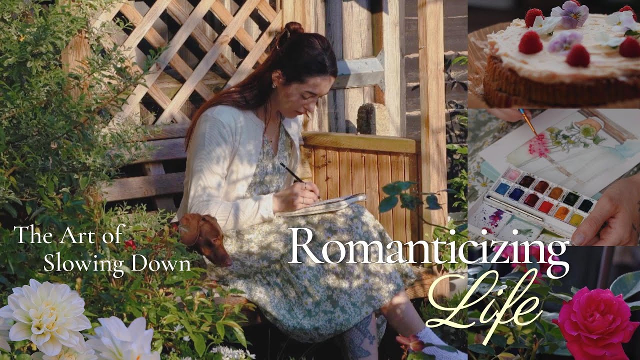 Romanticizing my weekend | Slow Living, Watercolor Painting, & Baking ✨