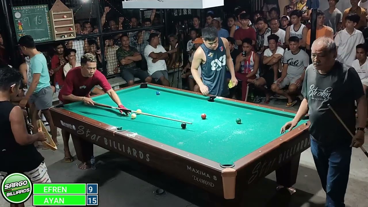 FINAL EFREN BATA REYES 9/10 +1WIN VS AYAN PACO RACE 17 / 18 STA RITA PAMPANGA