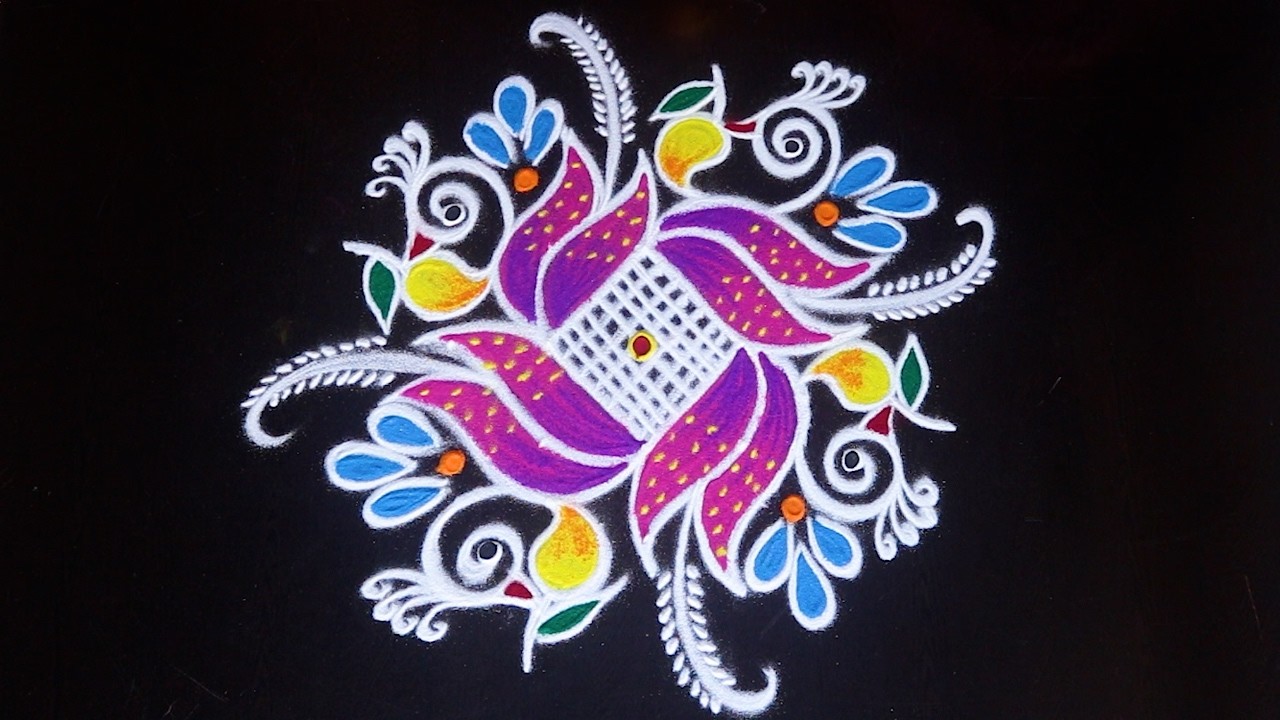 🥭 Beginners ugadi Muggulu By AnithaRangoli|🌼rangoli || 🌺Kolam ||🌻Muggulu