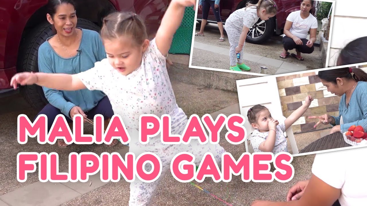 MALIA PLAYS OUTDOOR FILIPINO GAMES | PokLee Cooking
