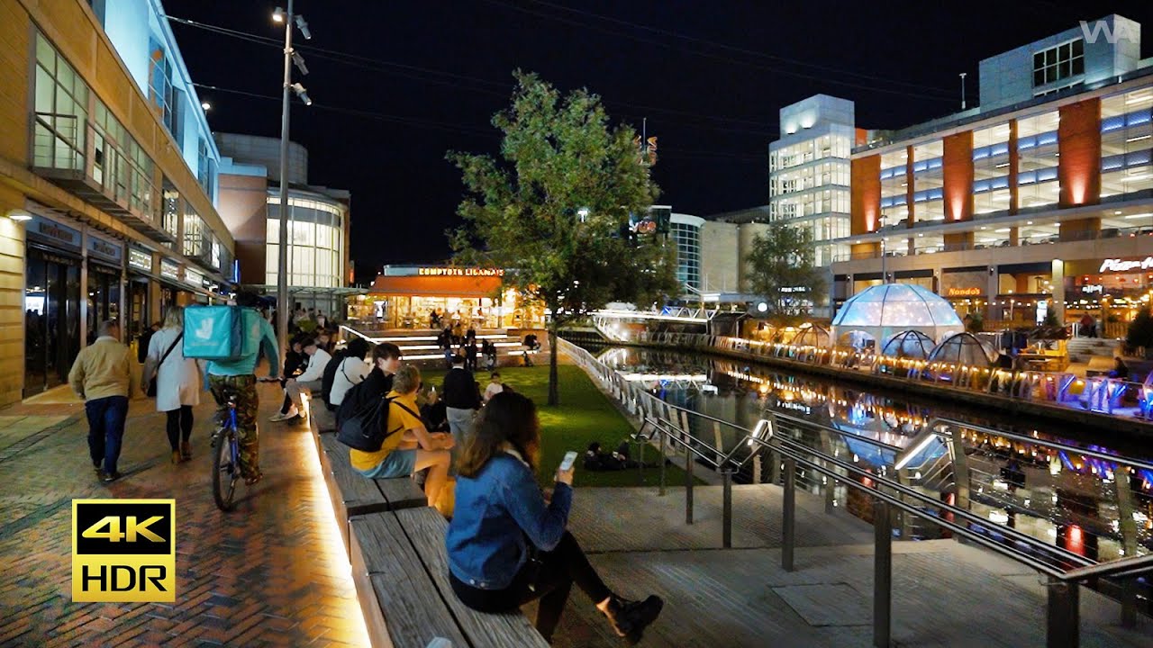 Night Walk - UK Reading Town Centre【4K HDR 】