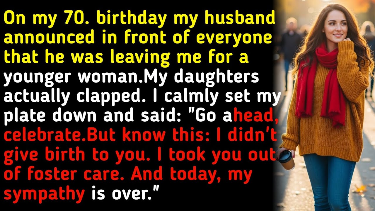On my 70. birthday my husband announced in front of everyone that he was leaving me for a younge... 