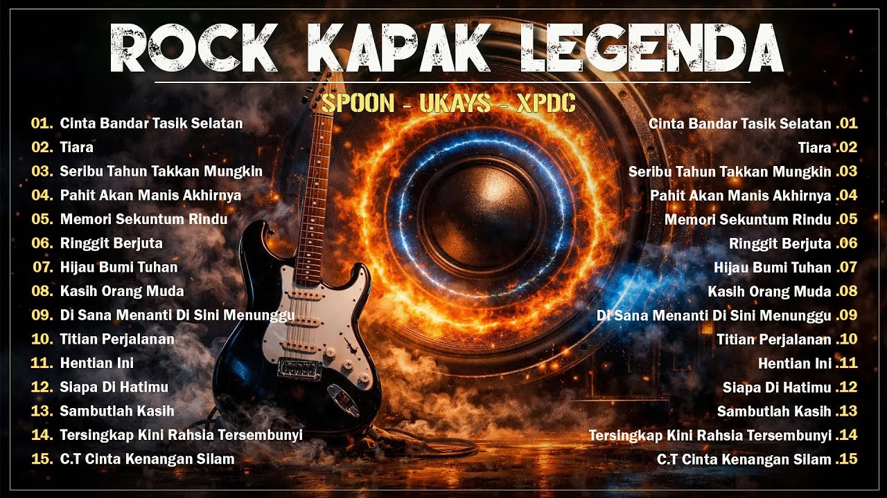 Koleksi Rock Kapak Terbaik Sepanjang Zaman 🐅 Slow Rock Malaysia 80an 90an (Spoon, Ukays, XPDC)