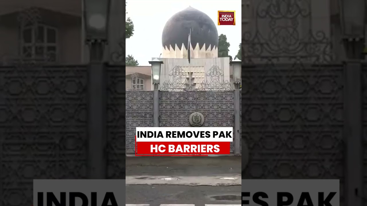 Ind Vs Pak: India Removes Barriers Outside Pakistan High Commission In Delhi Amid Tensions #india