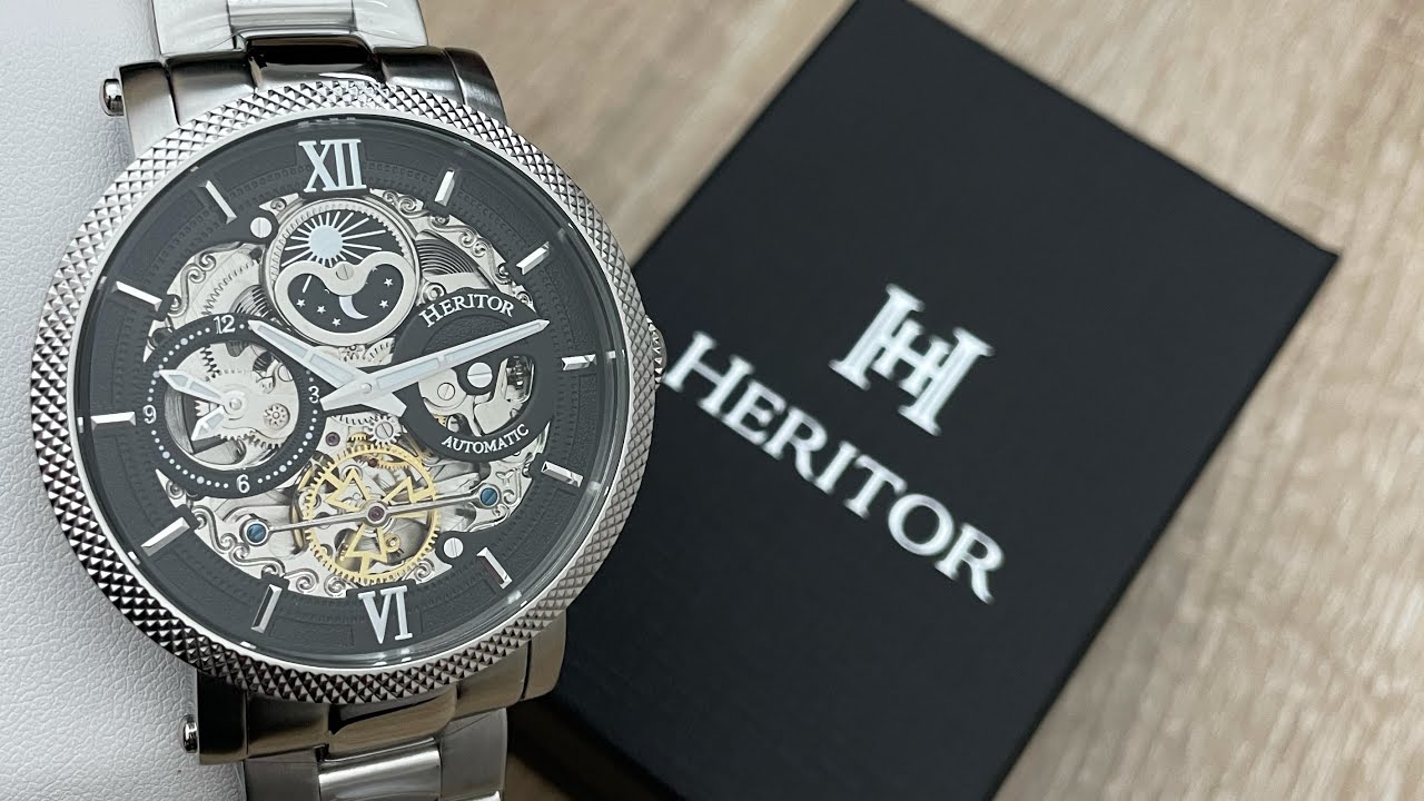 Heritor Aries Skeleton Dial Automatic Men’s Watch HR4402 (Unboxing) @UnboxWatches