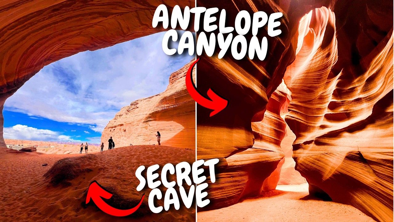 2 Natural Wonders Just Minutes Apart? | Upper Antelope Canyon + Secret Sand Cave