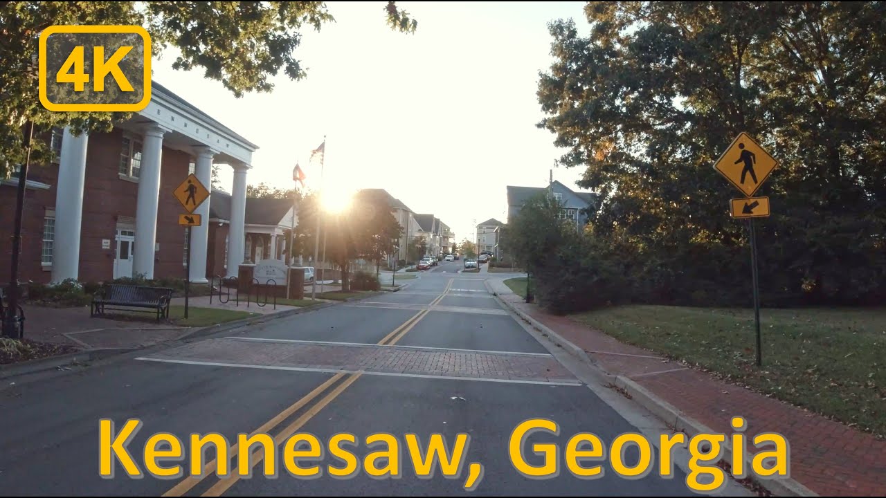 Driving in Downtown Kennesaw, Georgia - 4K60fps
