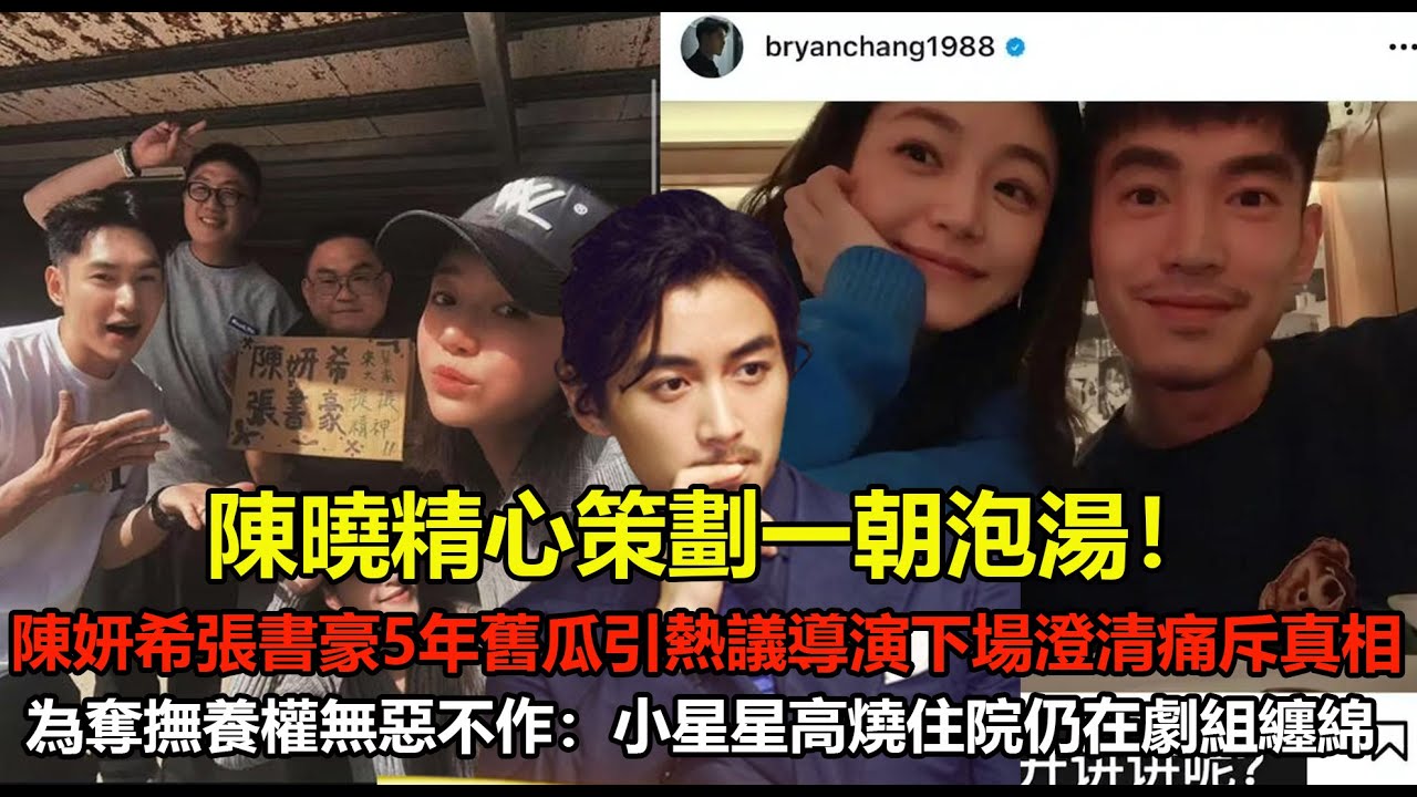 陳曉精心策劃一朝泡湯！陳妍希張書豪5年舊瓜引熱議導演下場澄清痛斥真相，為奪撫養權無惡不作：小星星高燒住院仍在劇組纏綿錄音曝20萬贍養費羞辱