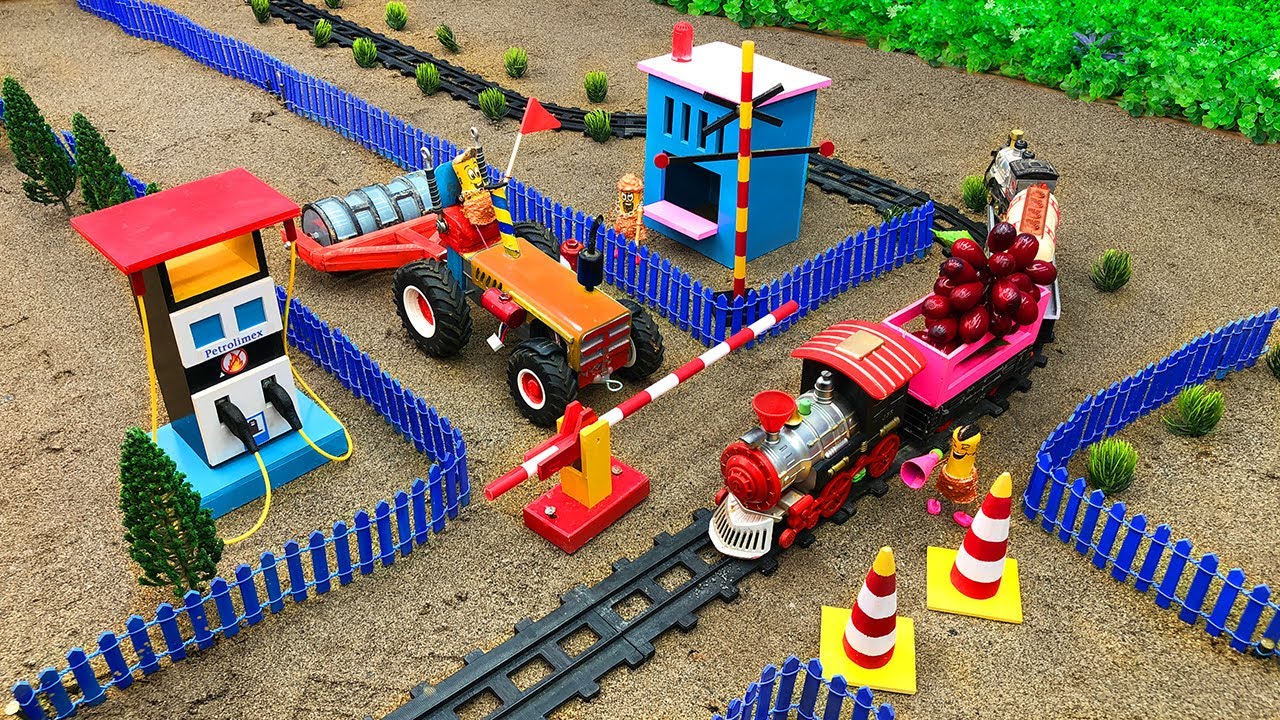 Top diy tractor making mini concrete 2-way bridge |Concrete mixer for bridge construction @keepvilla