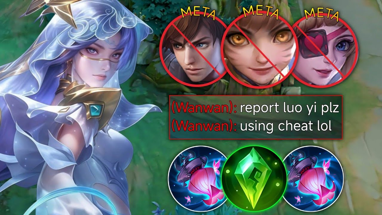 HARD MATCH! GLOBAL LUO YI SOLO RANK VS META HEROES | LUO YI BEST BUILD & EMBLEM 2025 | MLBB