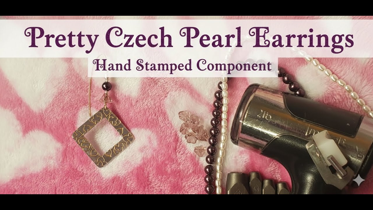 Make Some Pretty Purple Czech Pearls and Flowers with Hand Stamped Connectors.