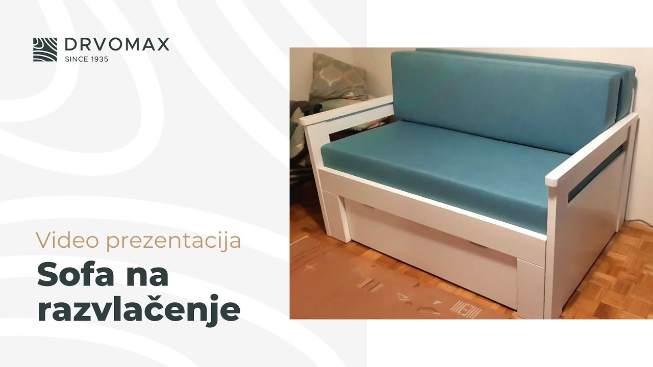 DVOSED na RAZVLAČENJE - bela sofa sa fiokom /Kreveti DRVOMAX/