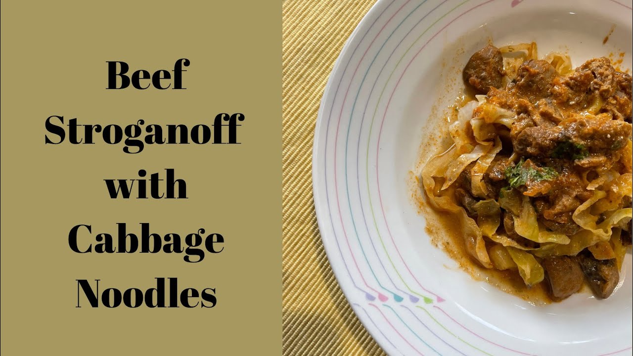Beef Stroganoff with Cabbage Noodles in the Thermomix- Cooking with Janice