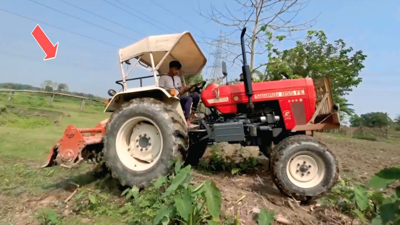 Swaraj 855 FE Tractor Working In Rotavator | Rafik Tractor Wala 