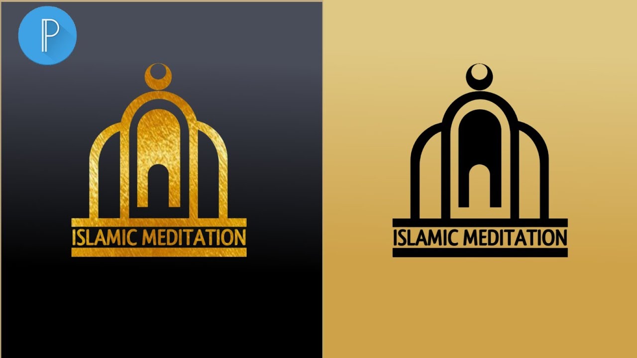 Islamic Channel  logo design on Android mobile | pixellab tutorial | Technical Masood