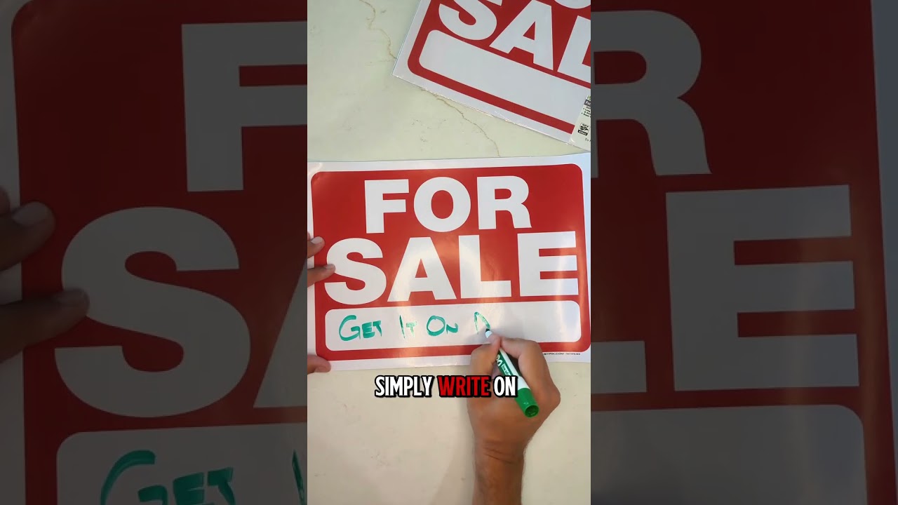 Hands on with Adhesive For Sale Sign Sticker