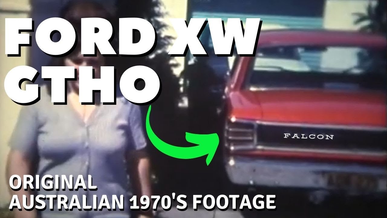 1970s Rare Footage Suburbs - Australia. Ford Falcon XW GTHO 351 car