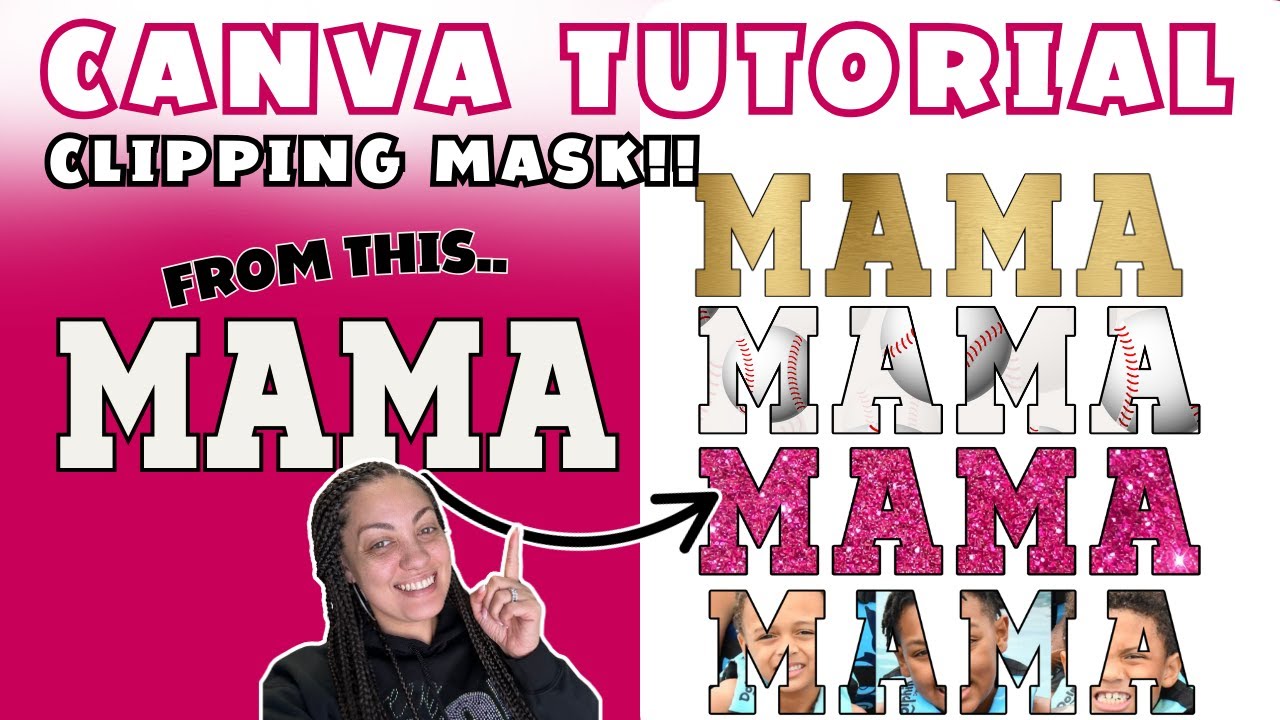 CANVA TUTORIAL: How To Create Gold, Glitter etc Text Effects in Canva Using Clipping Mask Tool!