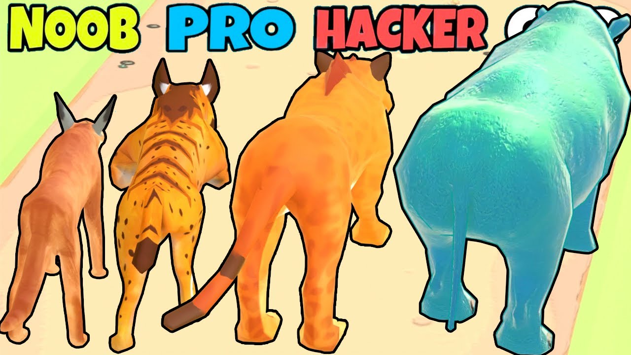 NOOB vs PRO vs HACKER vs GOD in Cat Evolution NEW LEVELS!