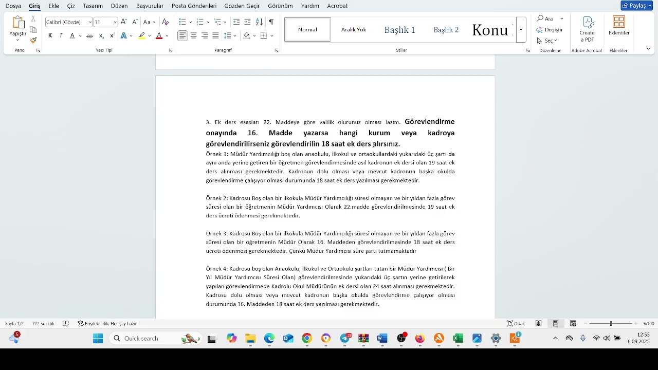 G&ouml;revlendirme m&uuml;d&uuml;r yardımcısı ka&ccedil; saat ek ders alır?