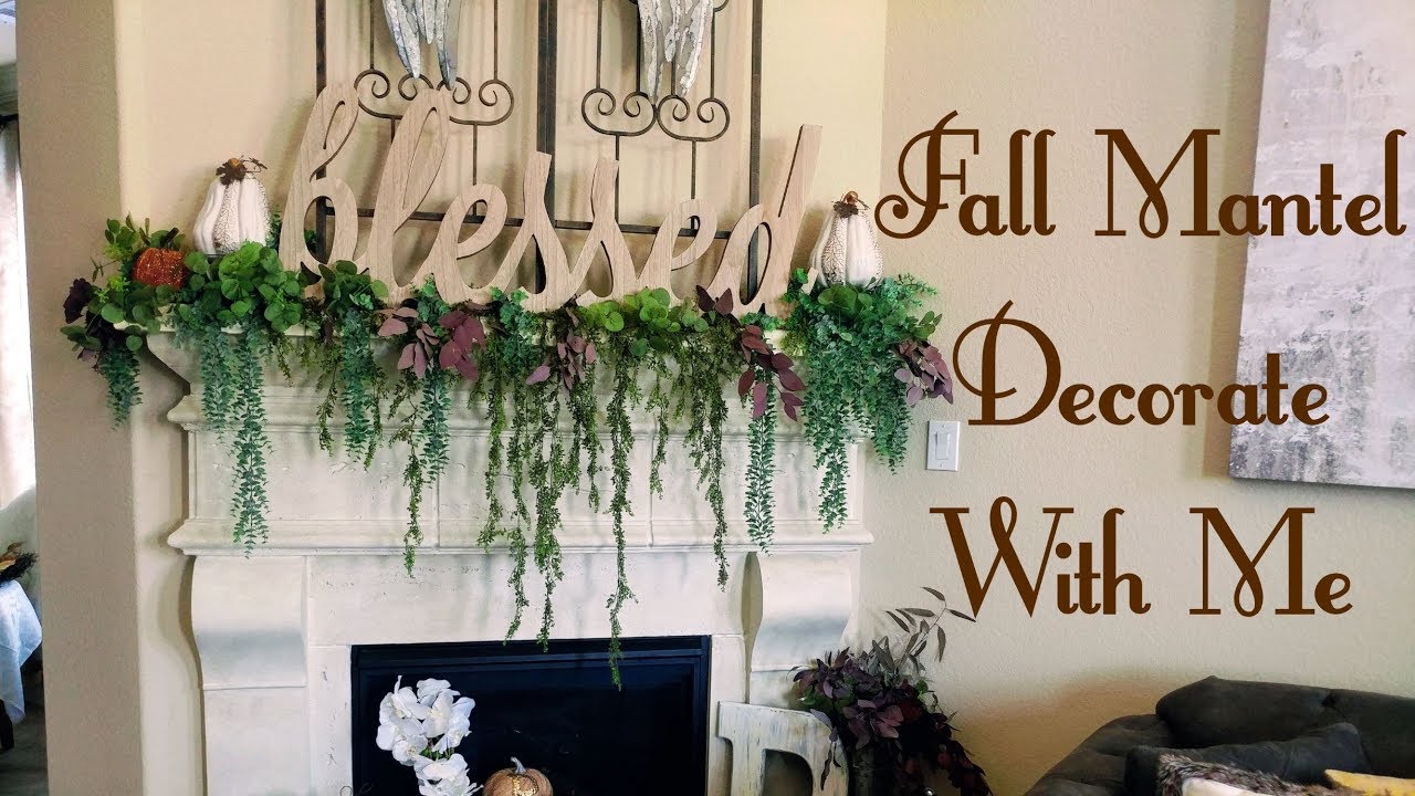 Fall Decorate With Me!Fireplace Mantel |Farmhouse Inspired
