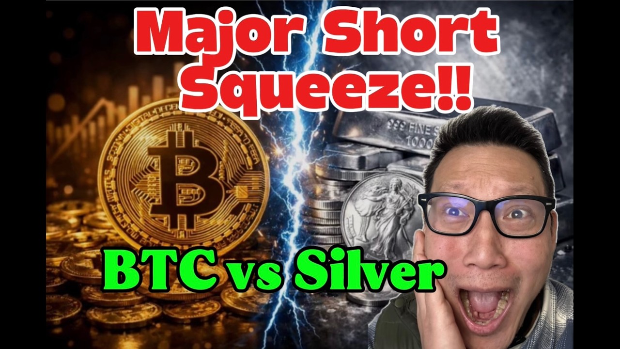 Major Short Squeeze! But will it be bull trap for Bitcoin or Silver?! #BTC #crypto #trading #silver