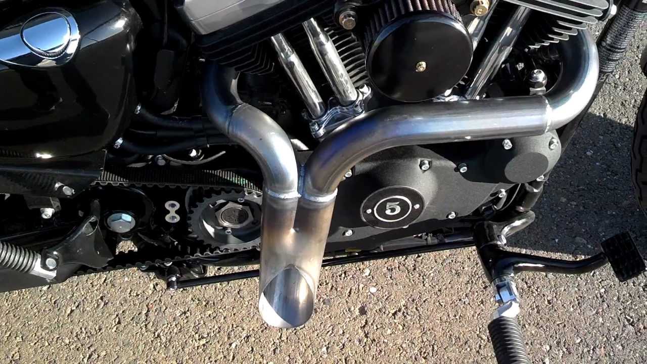 Sportster 48 Twisted Choppers Hookah Header Exhaust Review