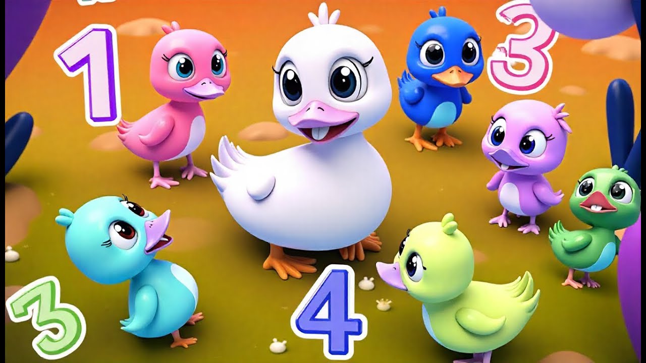 Five Little Ducks (1 MIN LOOP) 🦆🎶 Nursery Rhymes Mashup & Creative Kids Remix @LittleDucksMelodyBus