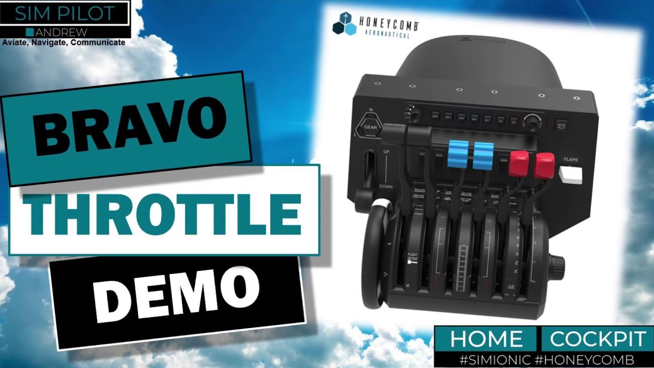 Home Cockpit - Honeycomb Bravo Throttle Demonstration with SIMiONIC G1000 Bezels
