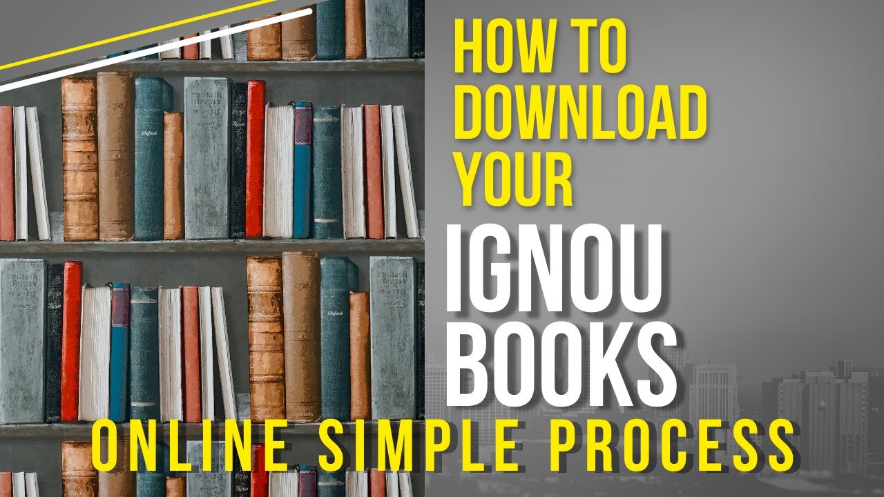 FREE BOOKS | How to download IGNOU Text Books | Soft Copy