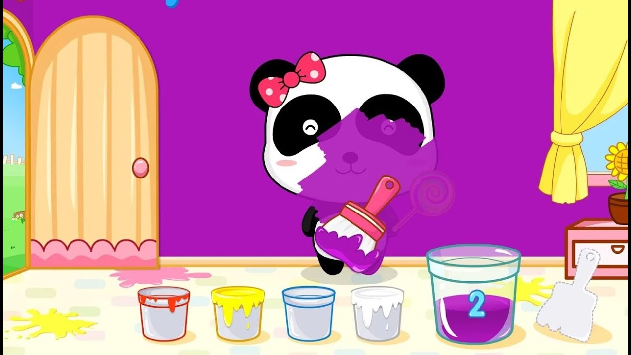 Baby Learn Colors with Little Panda Color Mixing Fun - Baby Panda Kids games