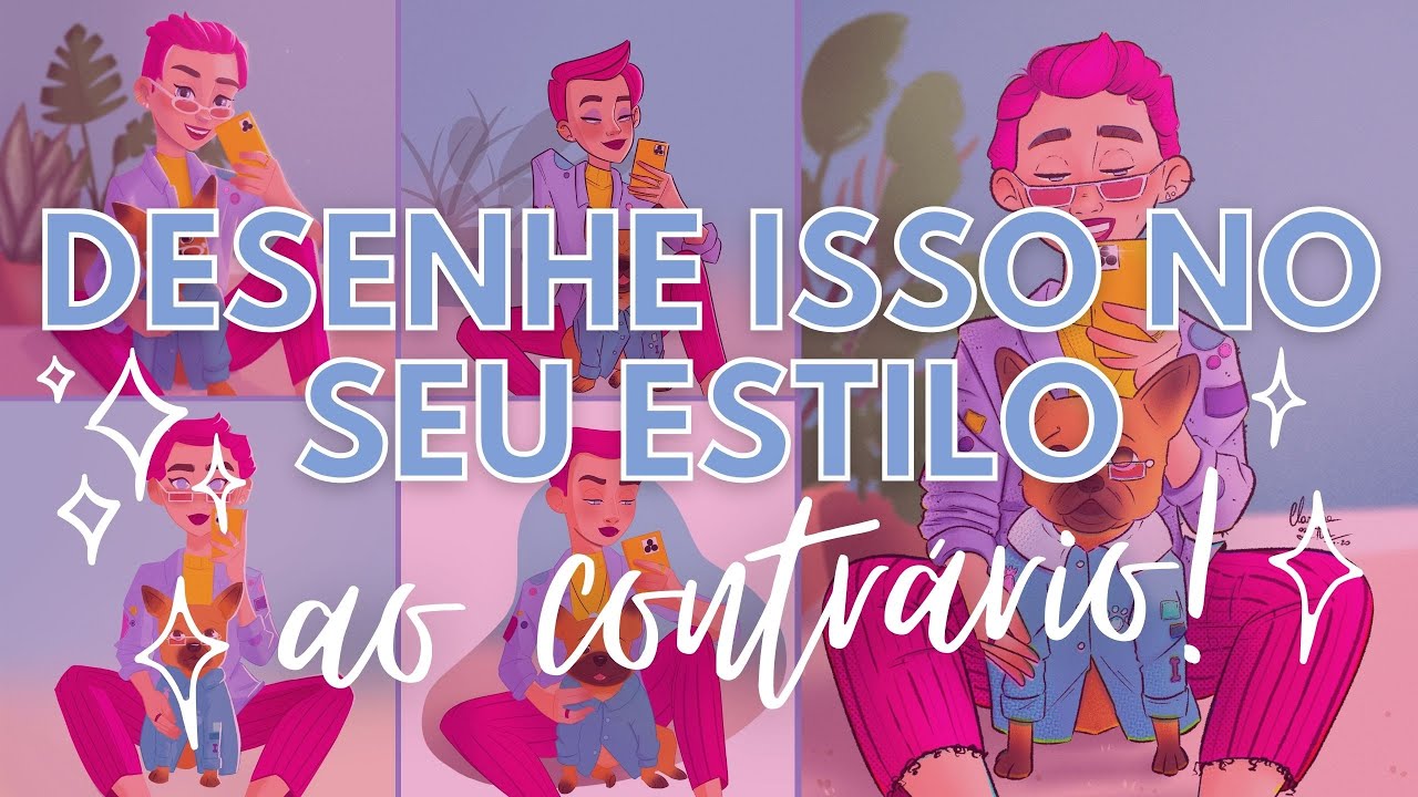 1 DESENHO, 4 ESTILOS DIFERENTES! | Clarissa Bittes