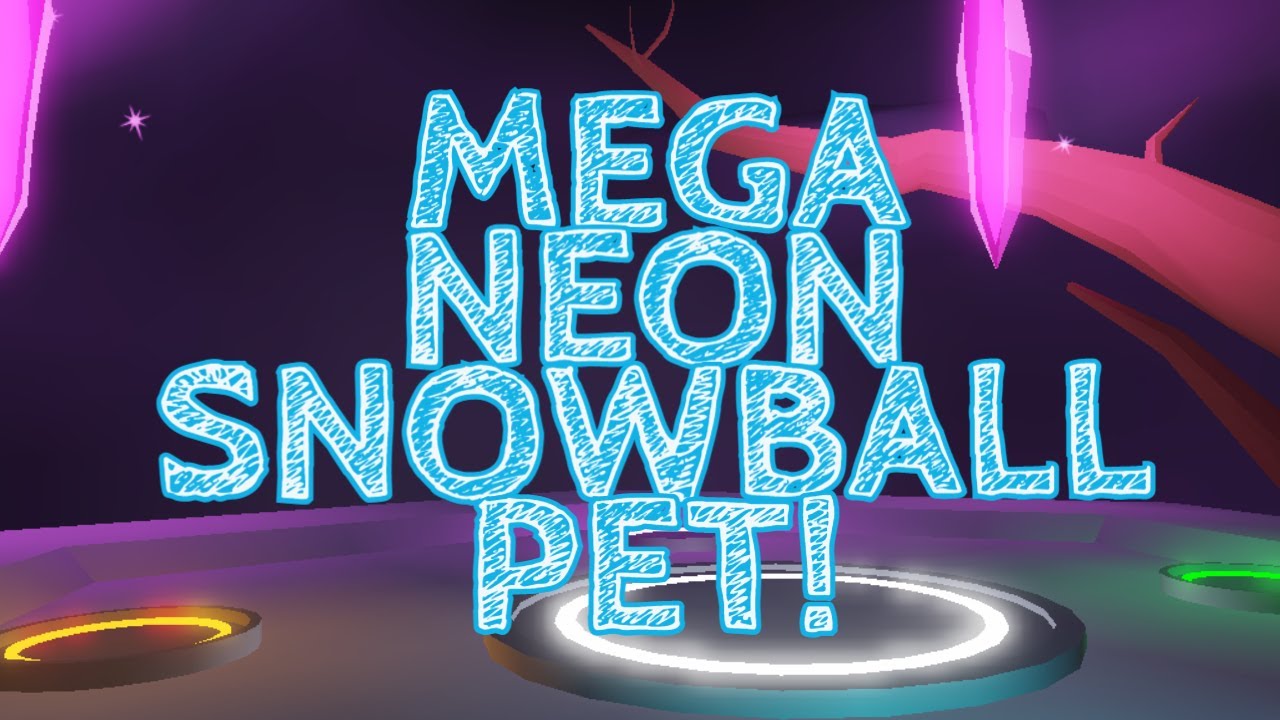 MAKING A MEGA NEON SNOWBALL PET!! (ROBLOX ADOPT ME)