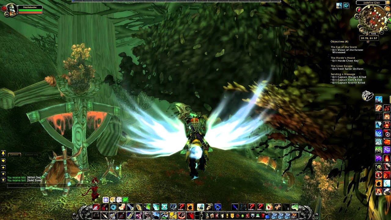 World of Warcraft mithril ore, gold, and truesilver route.