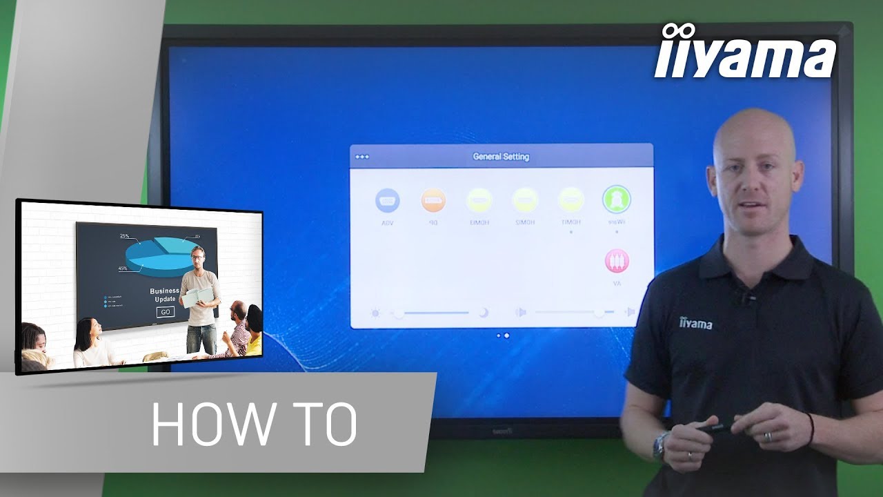Touch screen monitor settings - iiyama 68 series/03 series large touch display