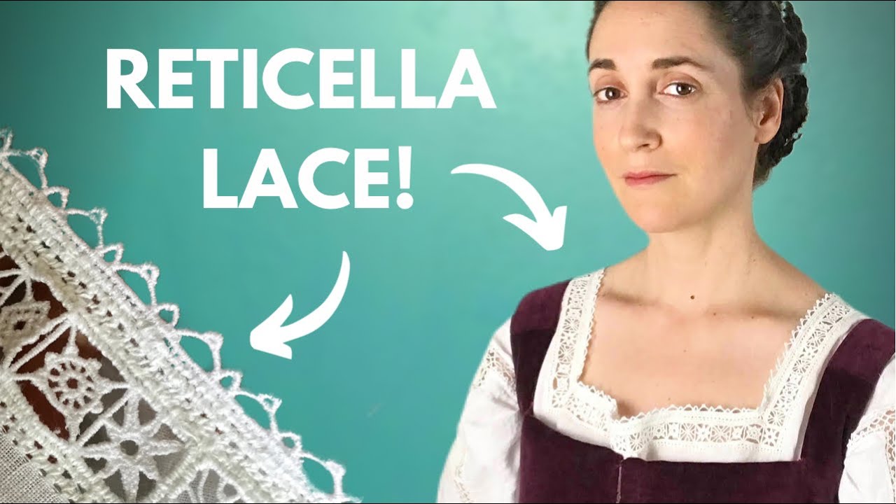 Adding LACE To An Italian Renaissance Camicia I How To Make A Camicia With Reticella Lace Tutorial