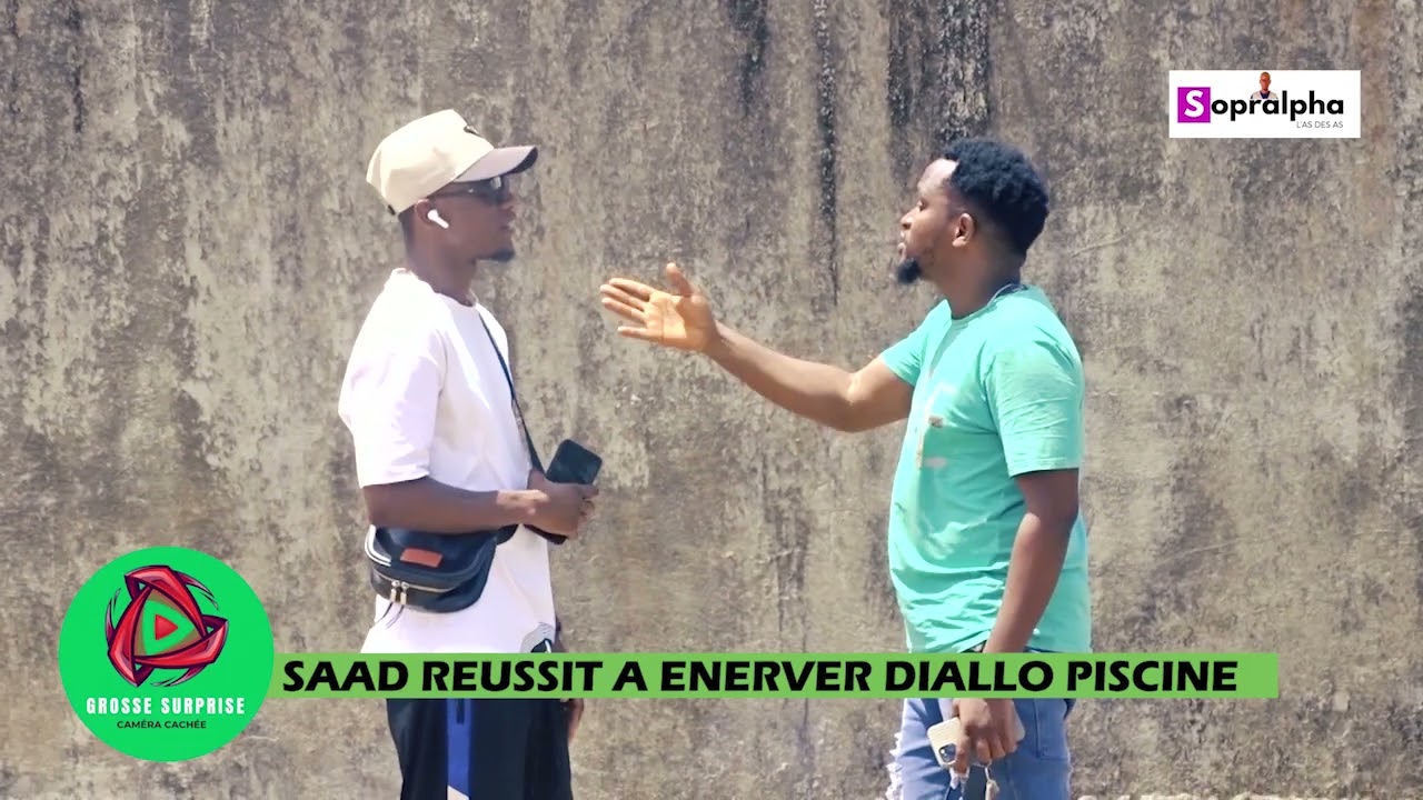 Caméra cachée : Saad réussit à énerver Diallo Piscine. L'acteur comédien l'inflige un coup de tête.