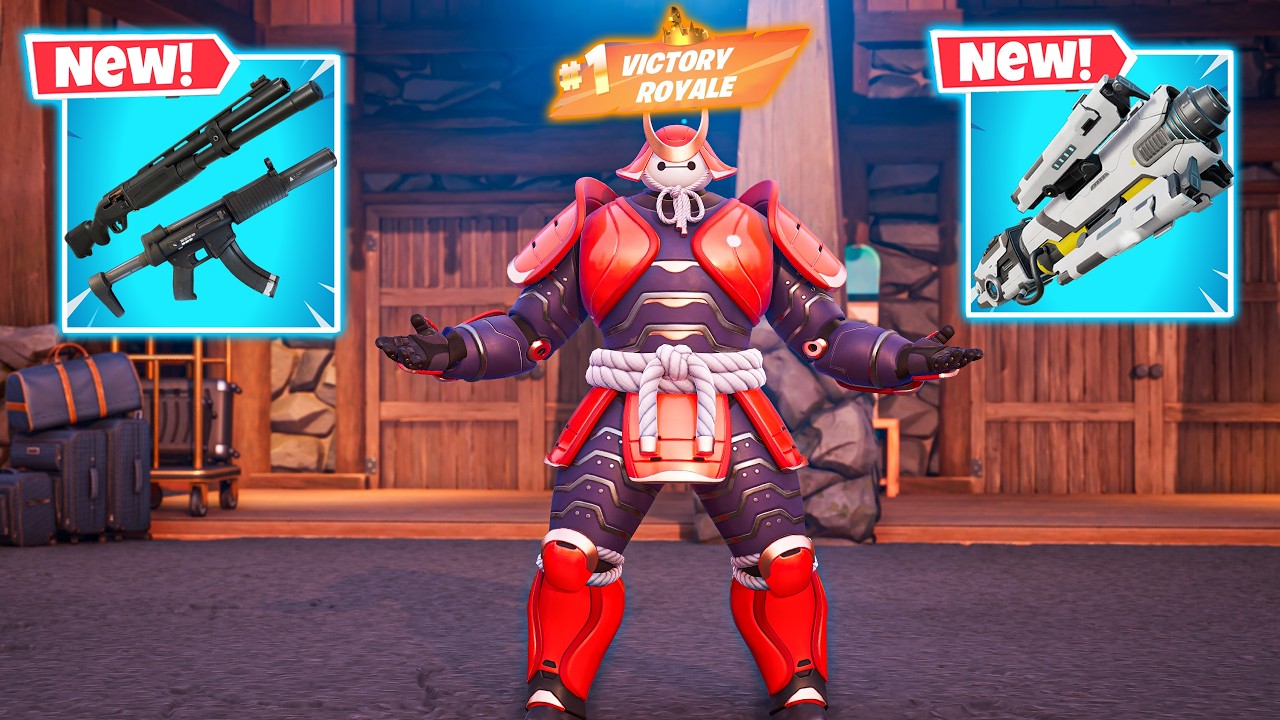 SAMURAI BAYMAX vs ALL NEW BOSSES & NEW! MYTHIC'S CHALLENGE ( NEW! Fortnite Chapter 7 Season 1 )
