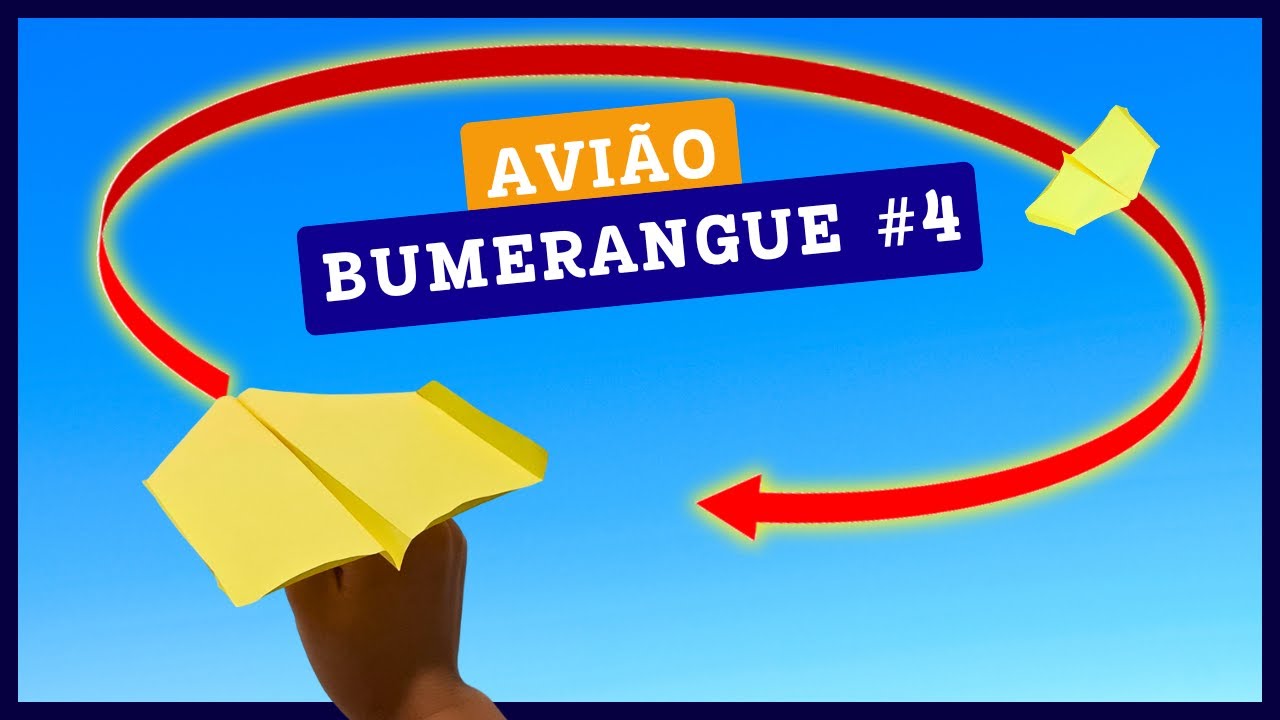 Avião de Papel Bumerangue que volta sozinho #4 ! ✈️