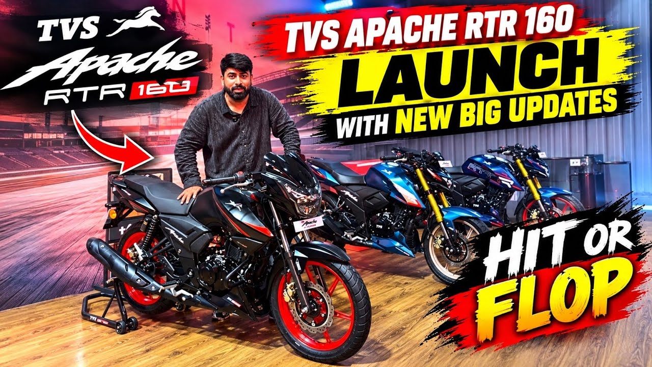 New Tvs Apache RTR 160 Launch With Traction Control Dual ABS LEd indicator Complete Detailed Review 