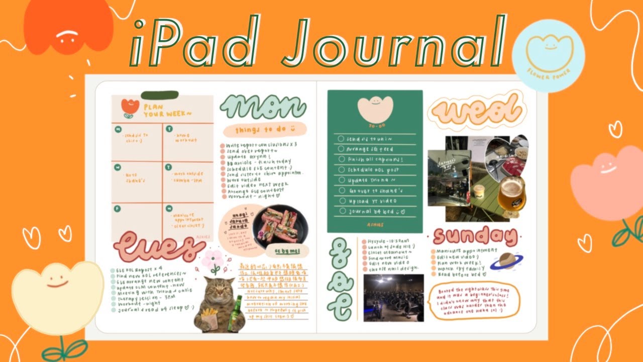 iPad Journal ASMR 💗 | Digital Bullet Journal | GoodNotes5 | iPad Air | Free Stickers and Template