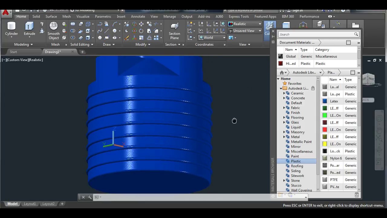 Autocad 3D  How To Draw a Water Tank