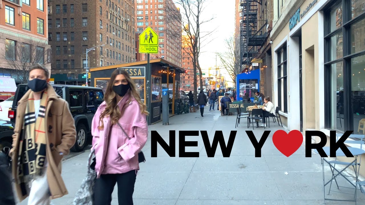 [4K] 🇺🇸NYC Spring Walk / Upper West Side, Manhattan / Columbus & Amsterdam Ave.  20 марта 2021 г. 