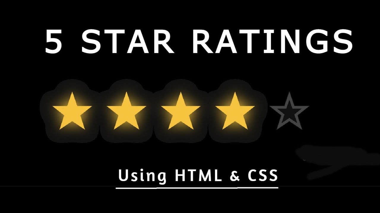 Star Rating Design Using Simple HTML & CSS