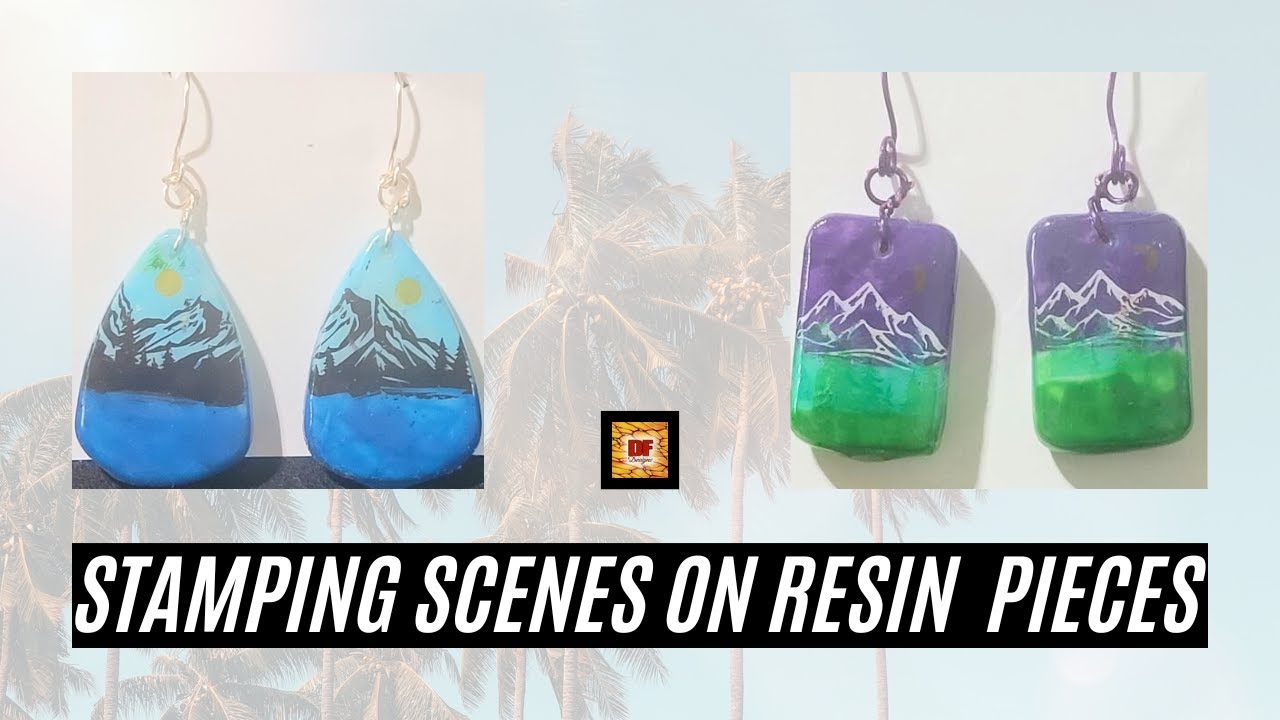 Nail Art Techniques | Stamping Plate Scenic | Beginners Tutorial | Resin Jewelry | Ombre Technique