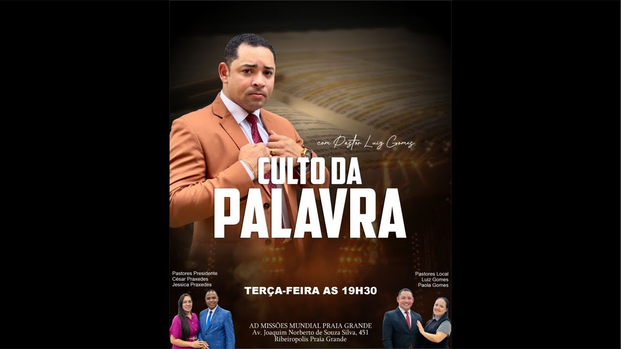 Culto da Palavra - Pastor Luiz Gomes - Espírito de Jezabel